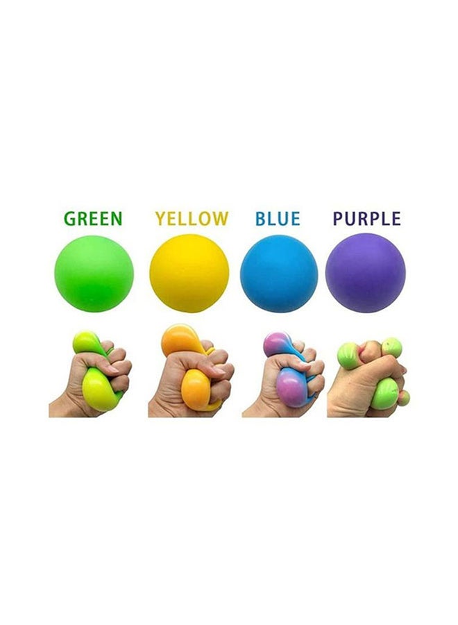 4-Piece Stress And Anxiety Reducer Multipurpose Squeeze Balls, Multicolour - Image 3